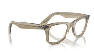 Image 2 of Grey Square Rimmed Eyeglasses for Men and Women from Rayban Available at Titan Eye+