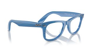 Image 2 of Blue Square Rimmed Eyeglasses for Men and Women from Rayban Available at Titan Eye+