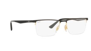 Image 2 of Black Rectangle Eyeglasses for Men and Women from Rayban Available at Titan Eye+