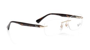 Image 2 of Havana Irregular Eyeglasses for Men and Women from Rayban Available at Titan Eye+