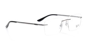 Image 2 of Gunmetal Rectangle Eyeglasses for Men and Women from Rayban Available at Titan Eye+