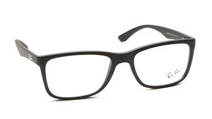 Image 2 of Black Square Rimmed Eyeglasses for Men and Women from Rayban Available at Titan Eye+