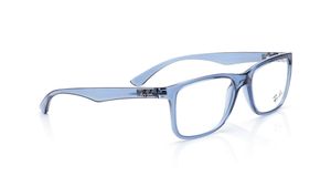 Image 2 of Blue Square Rimmed Eyeglasses for Men and Women from Rayban Available at Titan Eye+