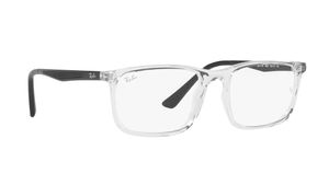 Image 2 of White Rectangle Rimmed Eyeglasses for Male from Rayban Available at Titan Eye+