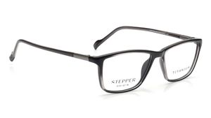 Image 2 of Grey Square Eyeglasses for Men from Stepper Available at Titan Eye+