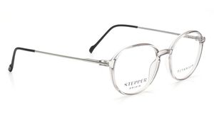 Image 2 of Grey Round Eyeglasses for Women from Stepper Available at Titan Eye+