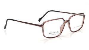 Image 2 of Brown Hexagon Eyeglasses for Men from Stepper Available at Titan Eye+