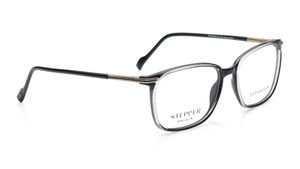 Image 2 of Black Oval Eyeglasses for Men from Stepper Available at Titan Eye+