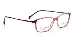 Image 2 of Maroon Rectangle Eyeglasses for Women from Stepper Available at Titan Eye+