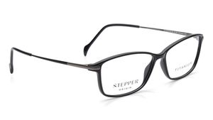 Image 2 of Black Oval Eyeglasses for Women from Stepper Available at Titan Eye+