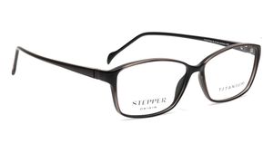 Image 2 of Black Square Eyeglasses for Women from Stepper Available at Titan Eye+