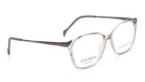 Image 2 of Grey Rectangle Eyeglasses for Women from Stepper Available at Titan Eye+