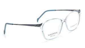 Image 2 of Blue Rectangle Eyeglasses for Women from Stepper Available at Titan Eye+