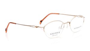 Image 2 of Gold Oval Eyeglasses for Women from Stepper Available at Titan Eye+
