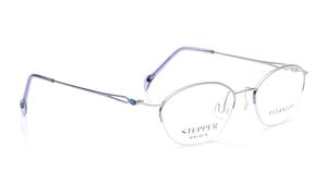 Image 2 of Blue Oval Eyeglasses for Women from Stepper Available at Titan Eye+