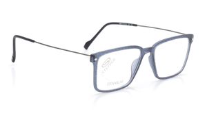 Image 2 of Blue Rectangle Eyeglasses for Men from Stepper Available at Titan Eye+