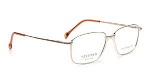 Image 2 of Gold Oval Eyeglasses for Men from Stepper Available at Titan Eye+
