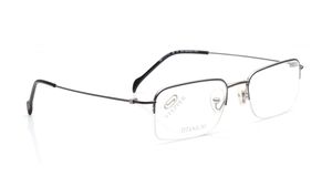 Image 2 of Grey Rectangle Semi-rimmed Eyeglasses for Men from Stepper Available at Titan Eye+