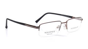Image 2 of Black Square Eyeglasses for Men from Stepper Available at Titan Eye+
