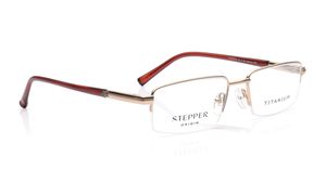 Image 2 of Gold Square Eyeglasses for Men from Stepper Available at Titan Eye+