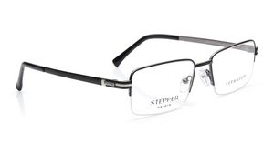 Image 2 of Black Square Eyeglasses for Men from Stepper Available at Titan Eye+