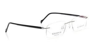 Image 2 of Black Square Eyeglasses for Men from Stepper Available at Titan Eye+