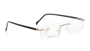 Image 2 of Black Square Eyeglasses for Men from Stepper Available at Titan Eye+
