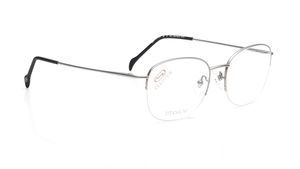 Image 2 of Silver Oval Semi-rimmed Eyeglasses for Women from Stepper Available at Titan Eye+