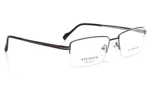 Image 2 of Grey Square Eyeglasses for Men from Stepper Available at Titan Eye+