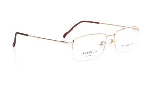 Image 2 of Gold Rectangle Eyeglasses for Men from Stepper Available at Titan Eye+