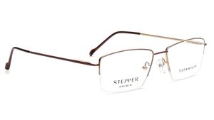 Image 2 of Brown Rectangle Eyeglasses for Men from Stepper Available at Titan Eye+