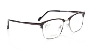 Image 2 of Grey Rectangle Rimmed Eyeglasses for Men from Stepper Available at Titan Eye+