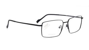 Image 2 of Black Rectangle Rimmed Eyeglasses for Men from Stepper Available at Titan Eye+