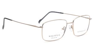 Image 2 of Gold Rectangle Eyeglasses for Men from Stepper Available at Titan Eye+