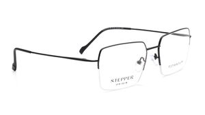Image 2 of Black Square Eyeglasses for Men from Stepper Available at Titan Eye+