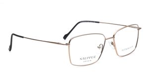 Image 2 of Gold Rectangle Rimmed Eyeglasses for Men from Stepper Available at Titan Eye+
