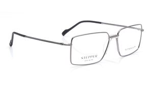 Image 2 of Gun Metal Square Eyeglasses for Men from Stepper Available at Titan Eye+