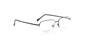 Image 2 of Black Square Eyeglasses for Men from Stepper Available at Titan Eye+