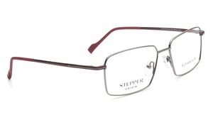 Image 2 of Grey Rectangle Eyeglasses for Men from Stepper Available at Titan Eye+