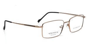 Image 2 of Copper Rectangle Eyeglasses for Men from Stepper Available at Titan Eye+