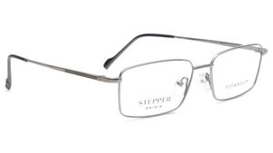 Image 2 of Grey Rectangle Eyeglasses for Men from Stepper Available at Titan Eye+