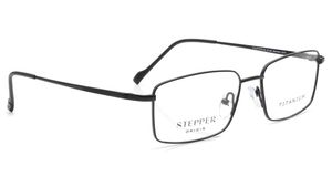 Image 2 of Black Rectangle Eyeglasses for Men from Stepper Available at Titan Eye+