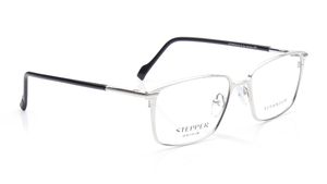 Image 2 of Silver Square Eyeglasses for Men from Stepper Available at Titan Eye+