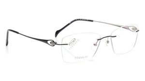 Image 2 of Black Rectangle Eyeglasses for Women from Stepper Available at Titan Eye+