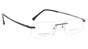 Image 2 of Black Rectangle Eyeglasses for Men from Stepper Available at Titan Eye+