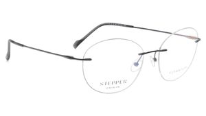 Image 2 of Black Round Eyeglasses for Men from Stepper Available at Titan Eye+