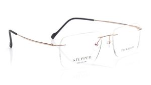 Image 2 of Silver Rectangle Eyeglasses for Men from Stepper Available at Titan Eye+
