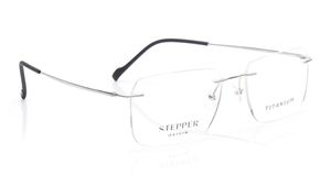 Image 2 of Gun Metal Rectangle Eyeglasses for Men from Stepper Available at Titan Eye+