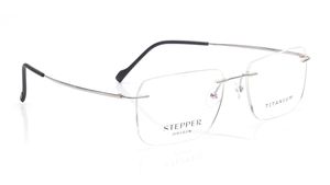 Image 2 of Gun Metal Rectangle Eyeglasses for Men from Stepper Available at Titan Eye+