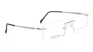 Image 2 of Silver Square Eyeglasses for Men from Stepper Available at Titan Eye+